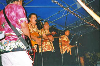 Kalehua entertaining on Kwajalein, New Year's Eve 2003